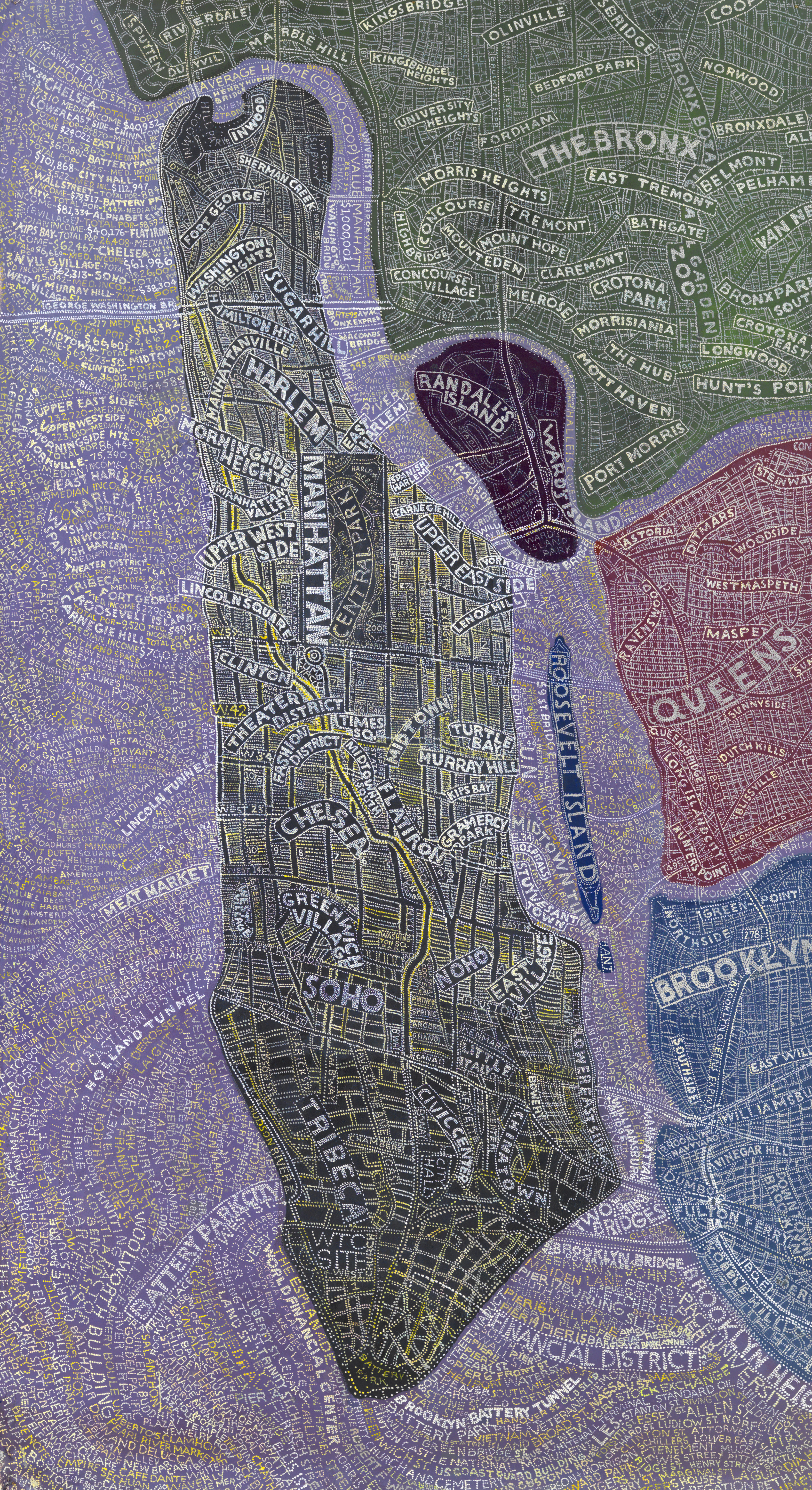 Manhattan at Night by Paula Scher