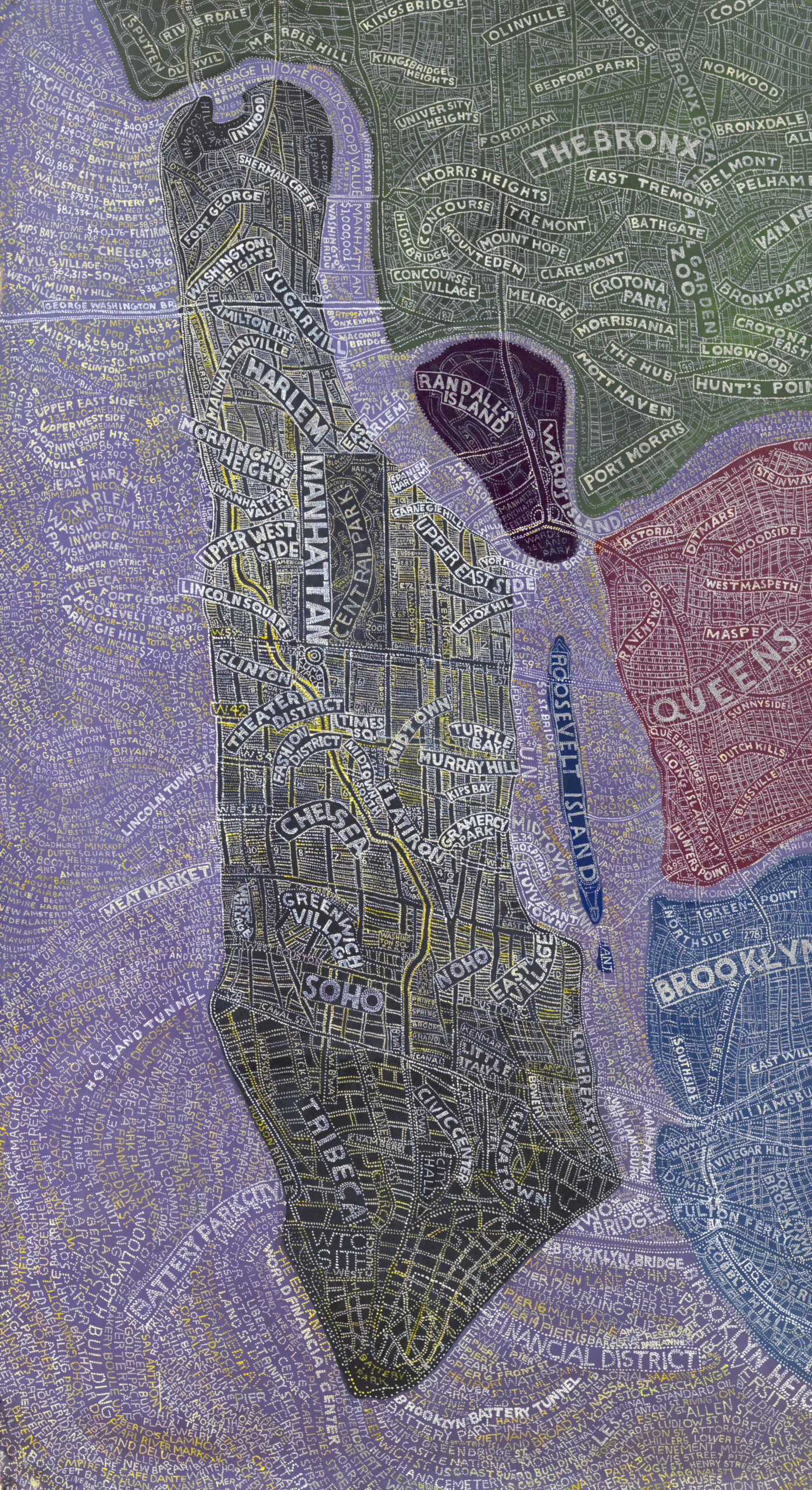 Manhattan at Night by Paula Scher