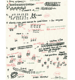 Score, Document of 2012 reconstruction of Mirror Piece I by Joan Jonas at TATE