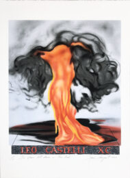 The Flame Still Dances on Leo’s Book from the portfolio of Leo Castelli’s 90th Birthday by James Rosenquist at Hamilton-Selway Fine Art