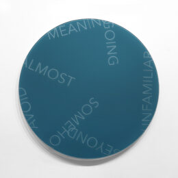 Turquoise Mirrorpiece by Robert Barry at Krakow Witkin Gallery