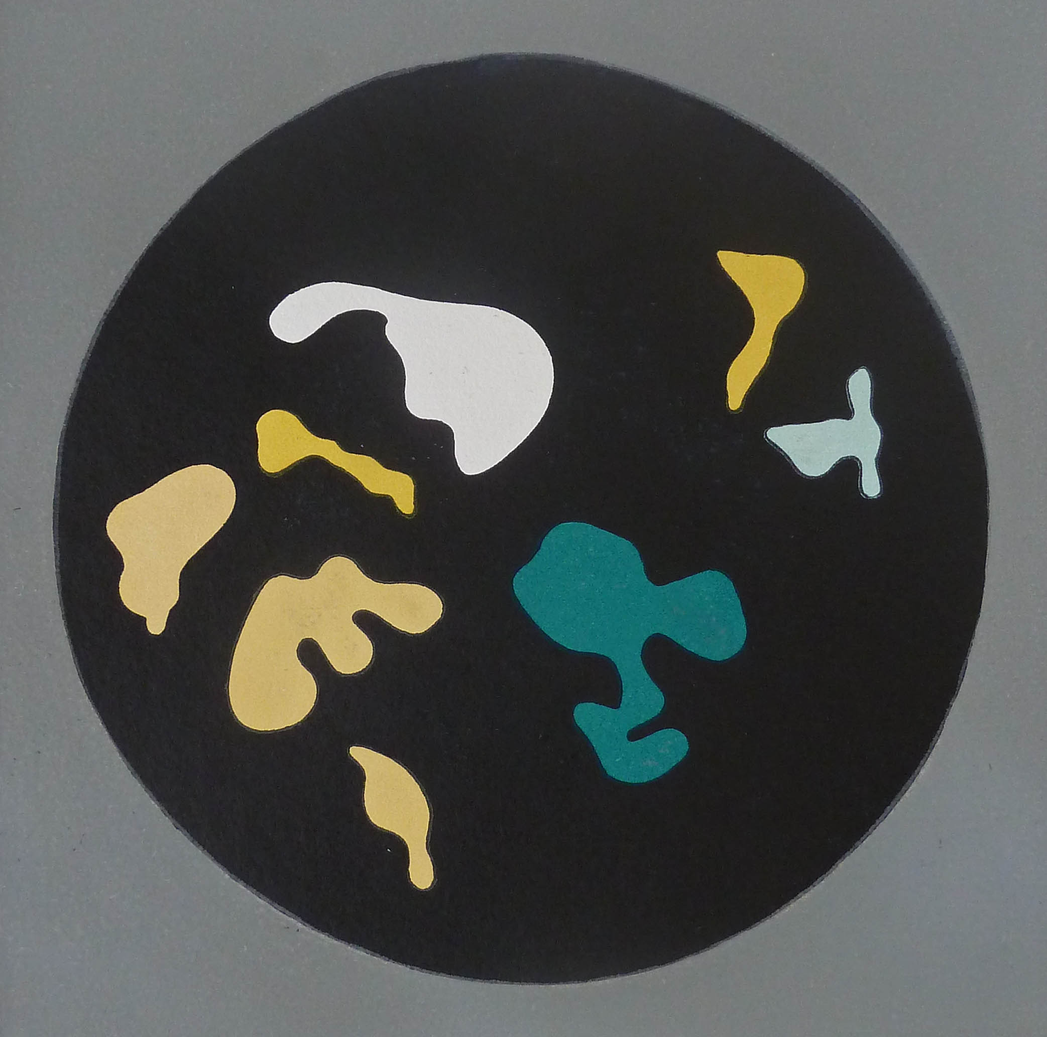 Untitled, from Le Soleil Recerclé, (Black circle small shapes) by Jean Arp