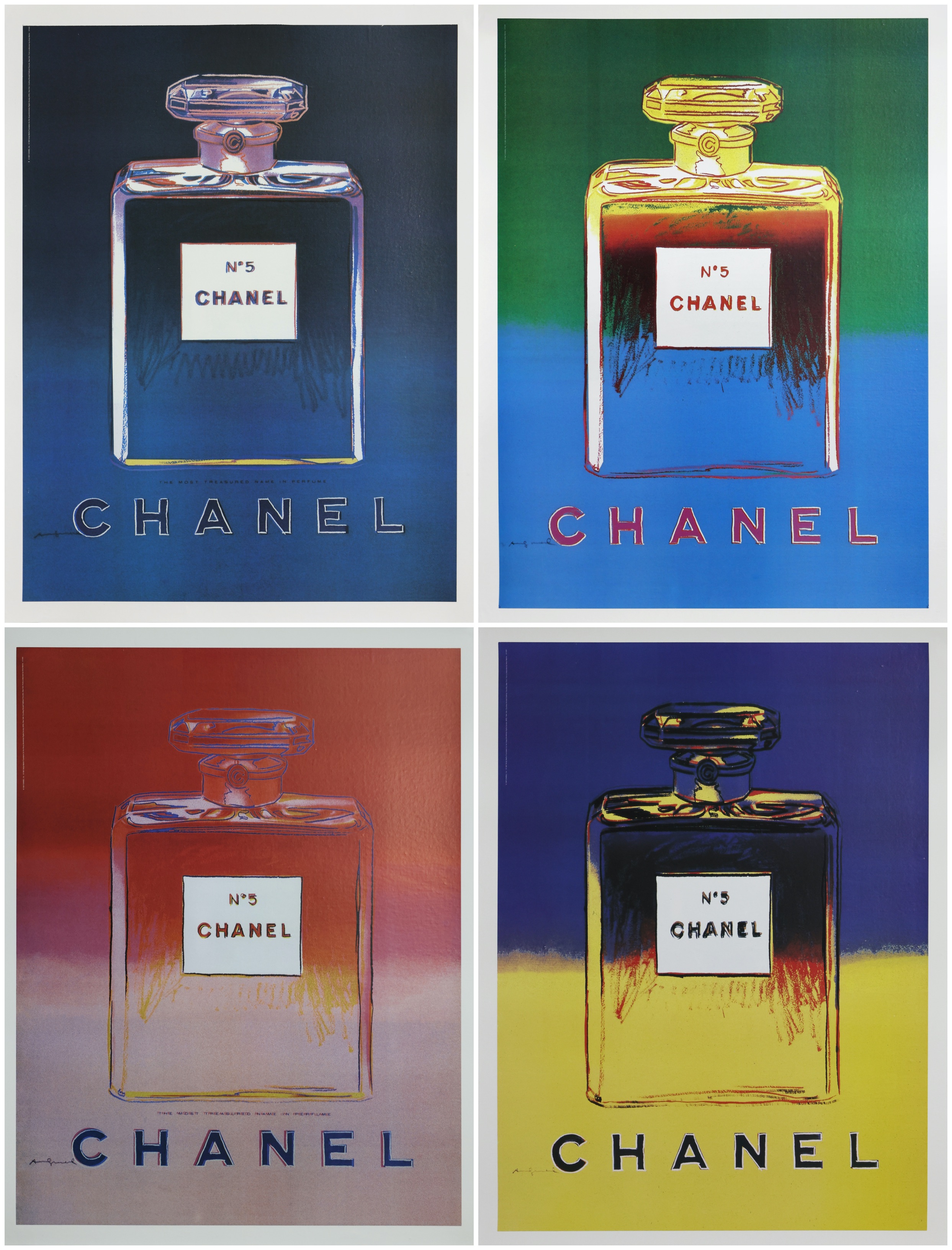 Chanel No. 5 (Suite of Four Posters) by Andy Warhol at Addicted Art Gallery