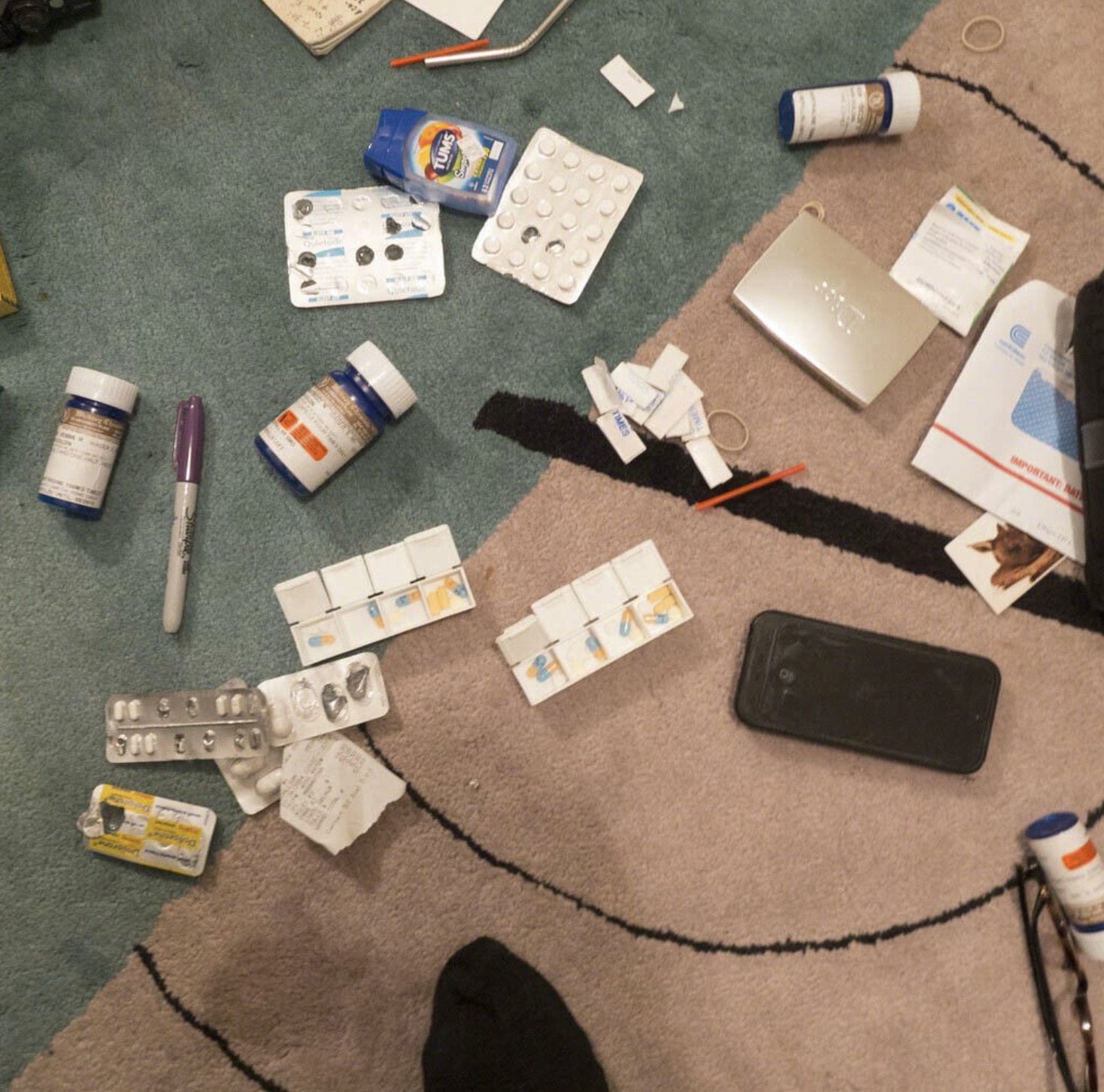 Drugs on the Rug by Nan Goldin