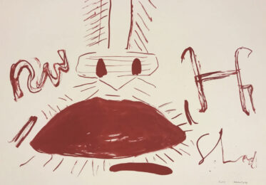 Self Portrait With Shut Mouth by Rose Wylie at Dovehouse Contemporary