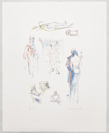 Cafe Sketches, from The Physiology of Taste by Wayne Thiebaud at Leslie Sacks Gallery