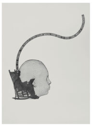 Faith is taking the first step even when you don’t see the whole staircase by Jaume Plensa at Robert Fontaine Gallery