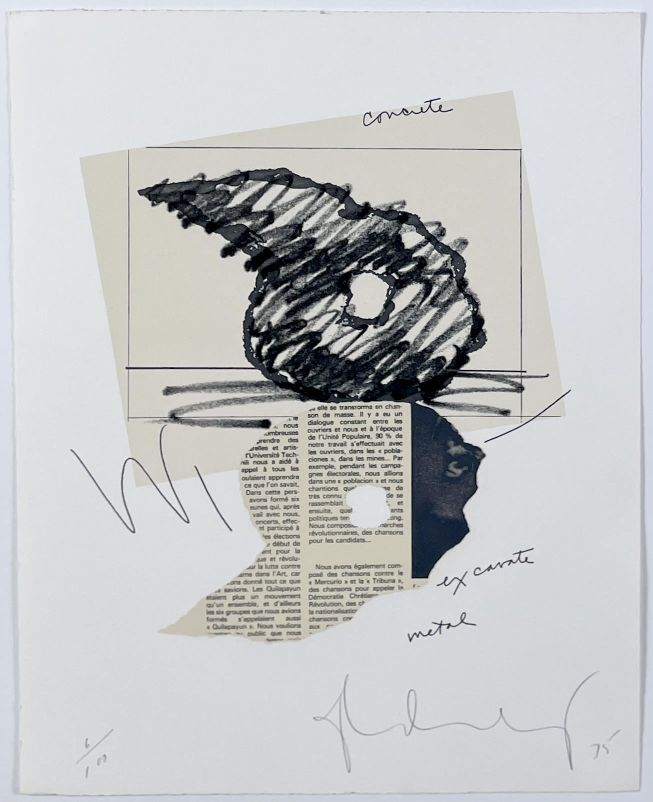 Study for Sculpture in the Form of an Inverted Q: Above and Below Ground by Claes Oldenburg