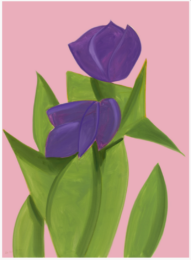 Purple Tulips 2 by Alex Katz at Leslie Sacks Gallery
