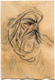 After Delacroix’s Michelangelo by R.B. Kitaj at Leslie Sacks Gallery