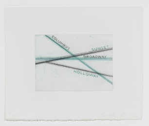 Columbus, Sunset, from Los Francisco San Angeles by Ed Ruscha at Leslie Sacks Gallery