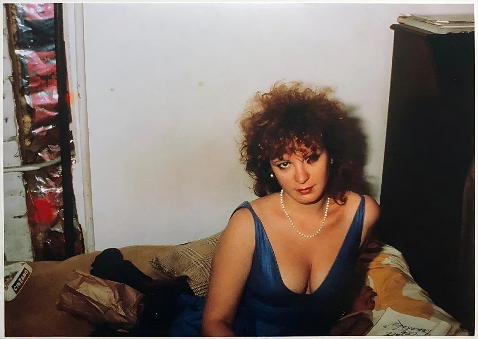 Self Portrait in Blue Dress, New York City by Nan Goldin