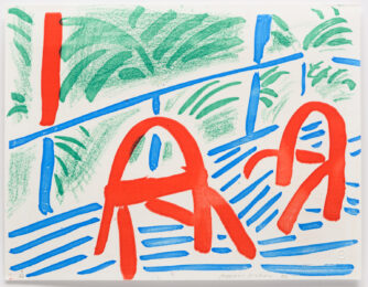 Two Red Chairs, March, 1986 by David Hockney at Leslie Sacks Gallery