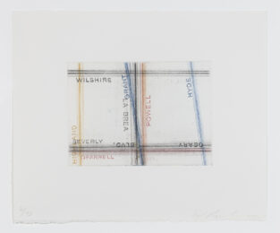 Wilshire, Grant, from Los Francisco San Angeles by Ed Ruscha at Leslie Sacks Gallery