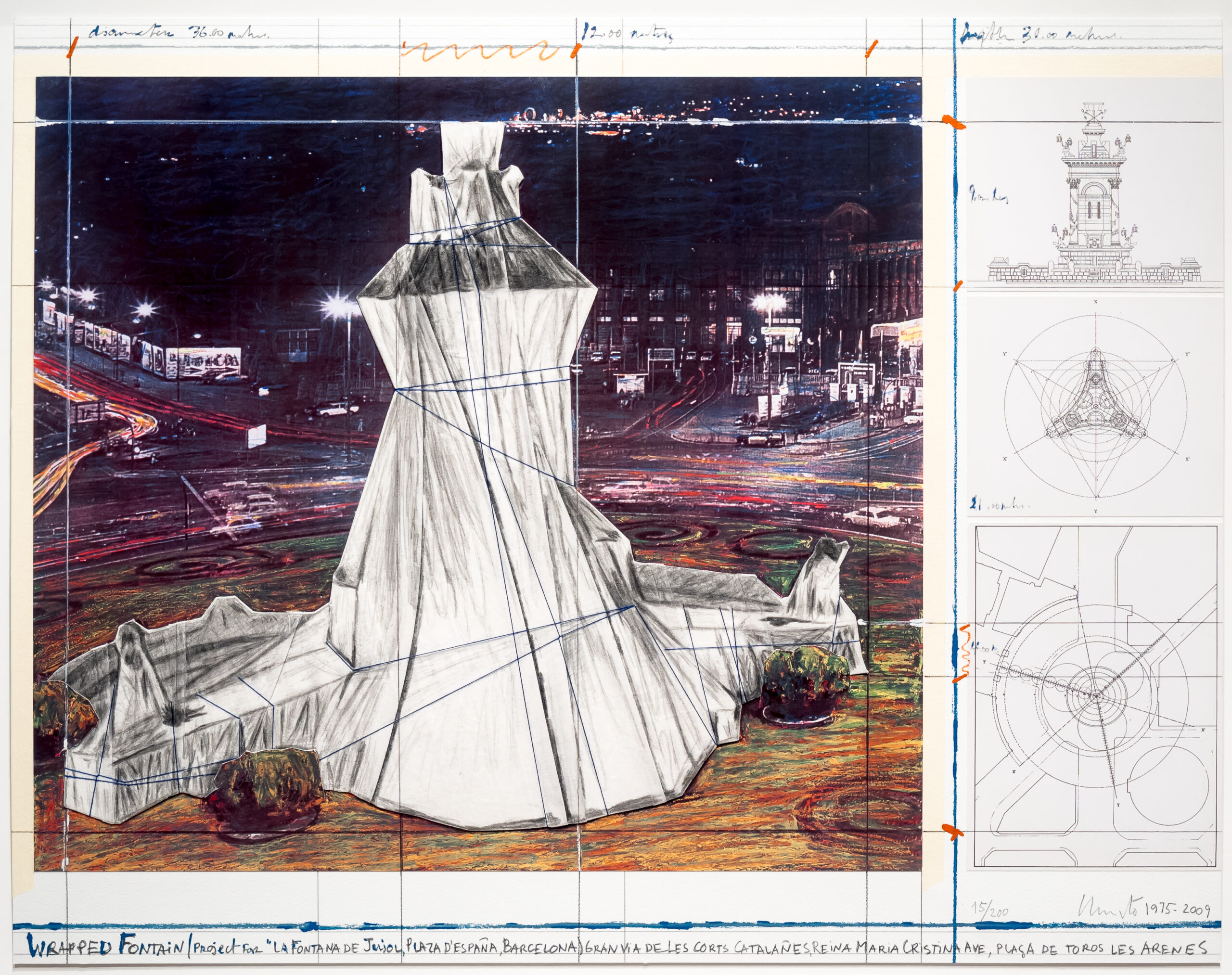 Wrapped Fountain by Christo and Jeanne-Claude