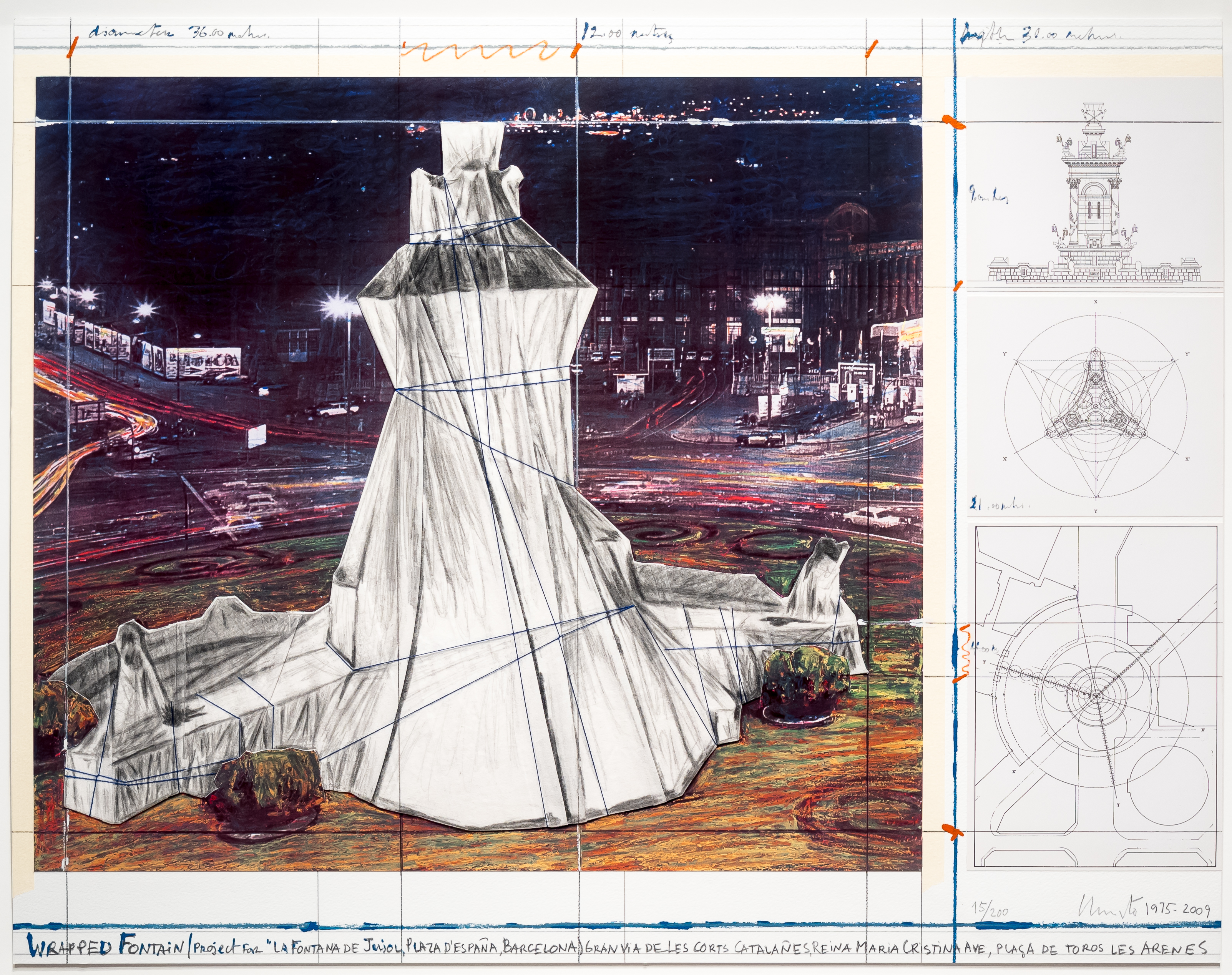 Wrapped Fountain by Christo and Jeanne-Claude