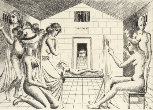 Construction D’un Temple En Ruïne à La Déesse Vana by Paul Delvaux