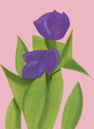 Purple Tulips 2 from The Flowers Portfolio by Alex Katz at Hamilton-Selway Fine Art