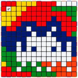 Rubik Camouflage NVDR1-2 by Invader at Dovehouse Contemporary