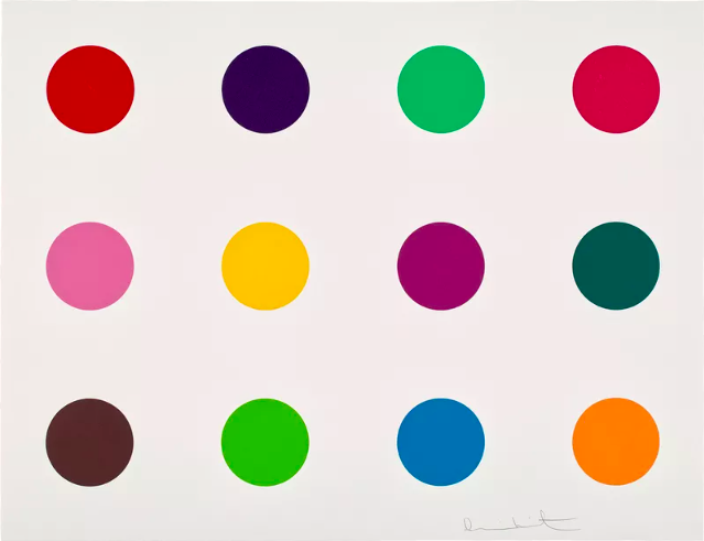 Methionine, from 12 Woodcut Spots by Damien Hirst