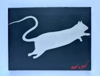 Silver Rat by Blek Le Rat at Dovehouse Contemporary