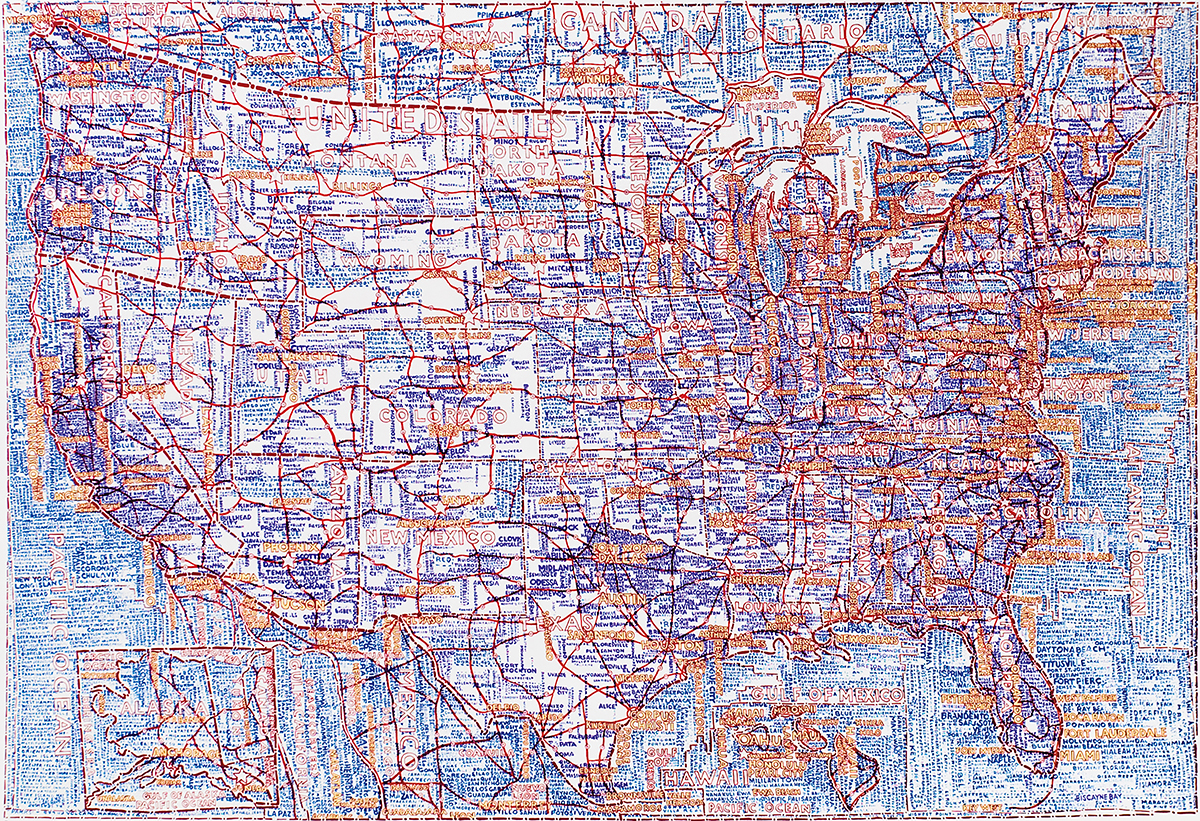 The United States (White) by Paula Scher