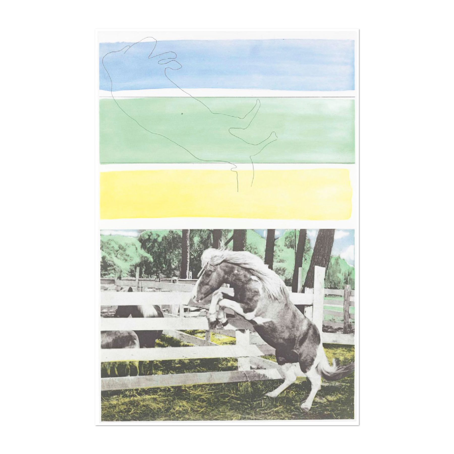 Three Colors (With Horse Descending) from Hegel’s Cellar Portfolio by John Baldessari