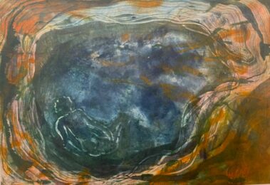 Woman Waiting, Night by Deborah Freedman at VanDeb Editions