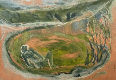Woman Waiting, Pink by Deborah Freedman at VanDeb Editions