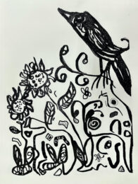 All Of A Flutter – Black Glitz by Samantha Redfern at Addicted Art Gallery