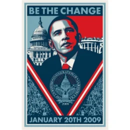 Be The Change by Shepard Fairey at Dovehouse Contemporary