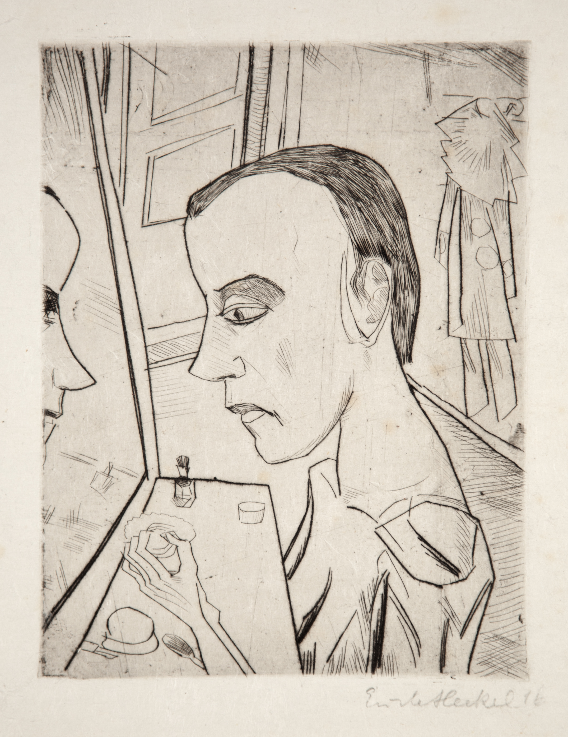 In der Garderobe by Erich Heckel