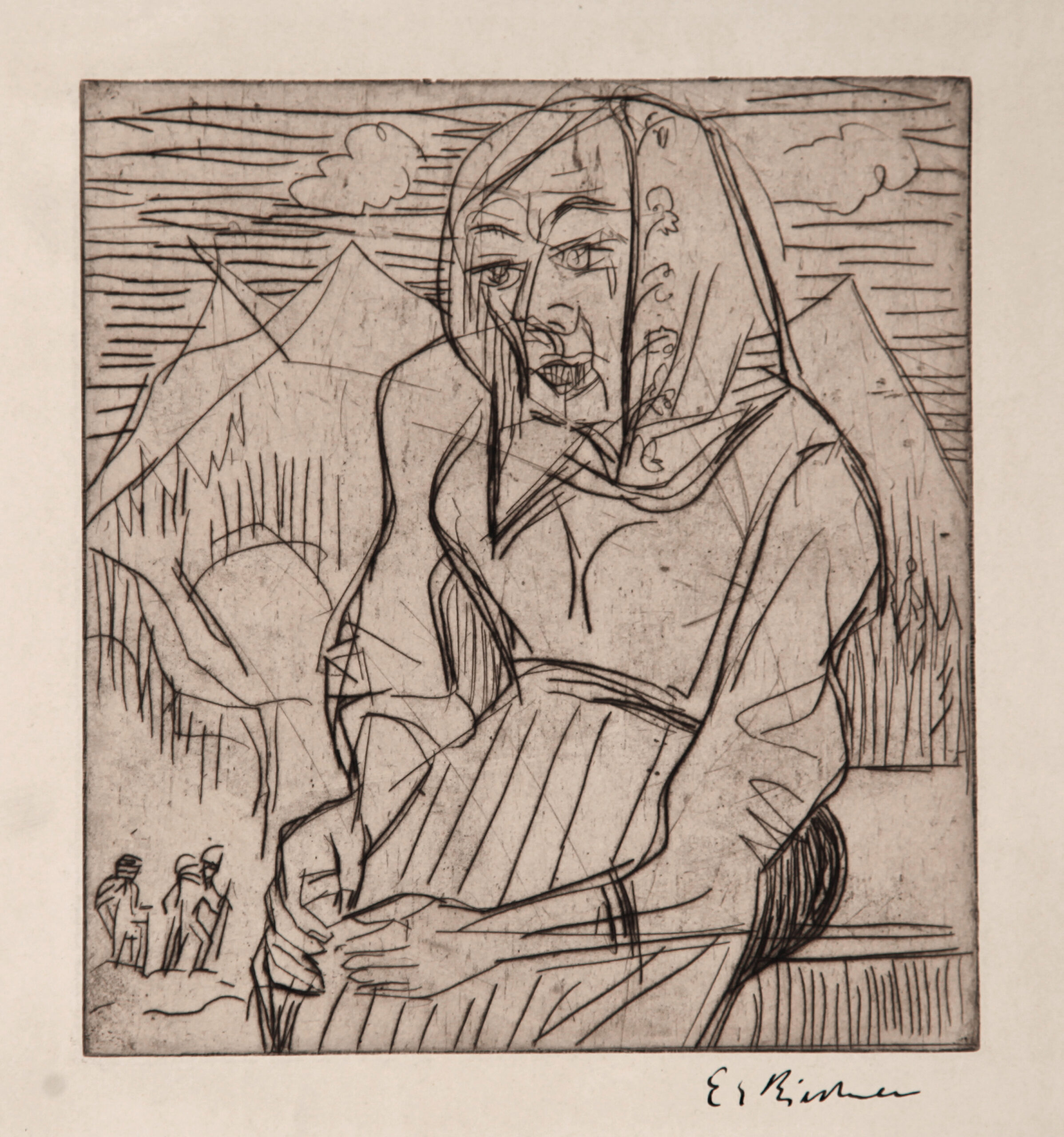 Sitzende Bäuerin by Ernst Ludwig Kirchner