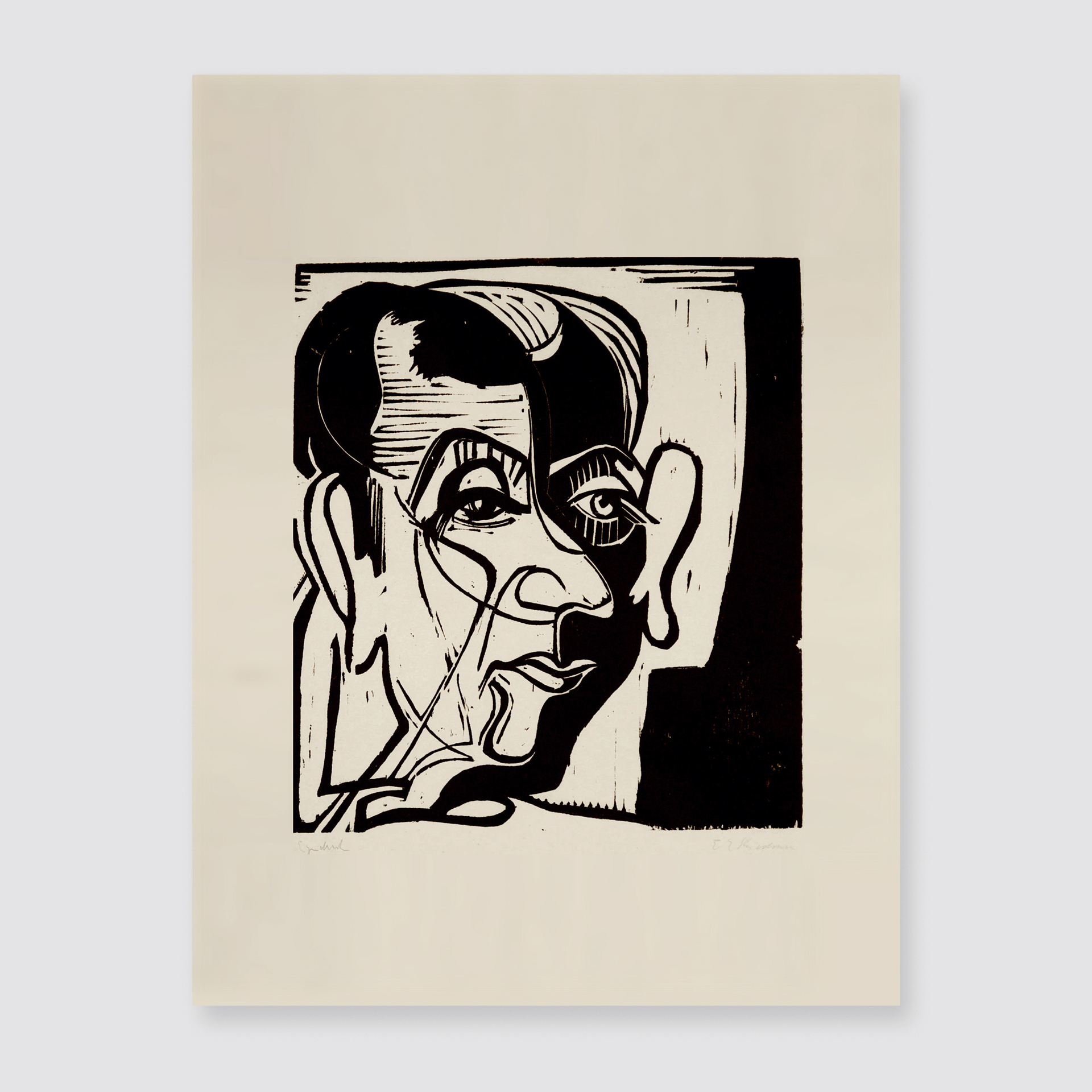 Kopf Hans Arp by Ernst Ludwig Kirchner