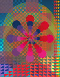 Mirror In The Sky by Jeffrey Gibson at Tandem Press (IFPDA)