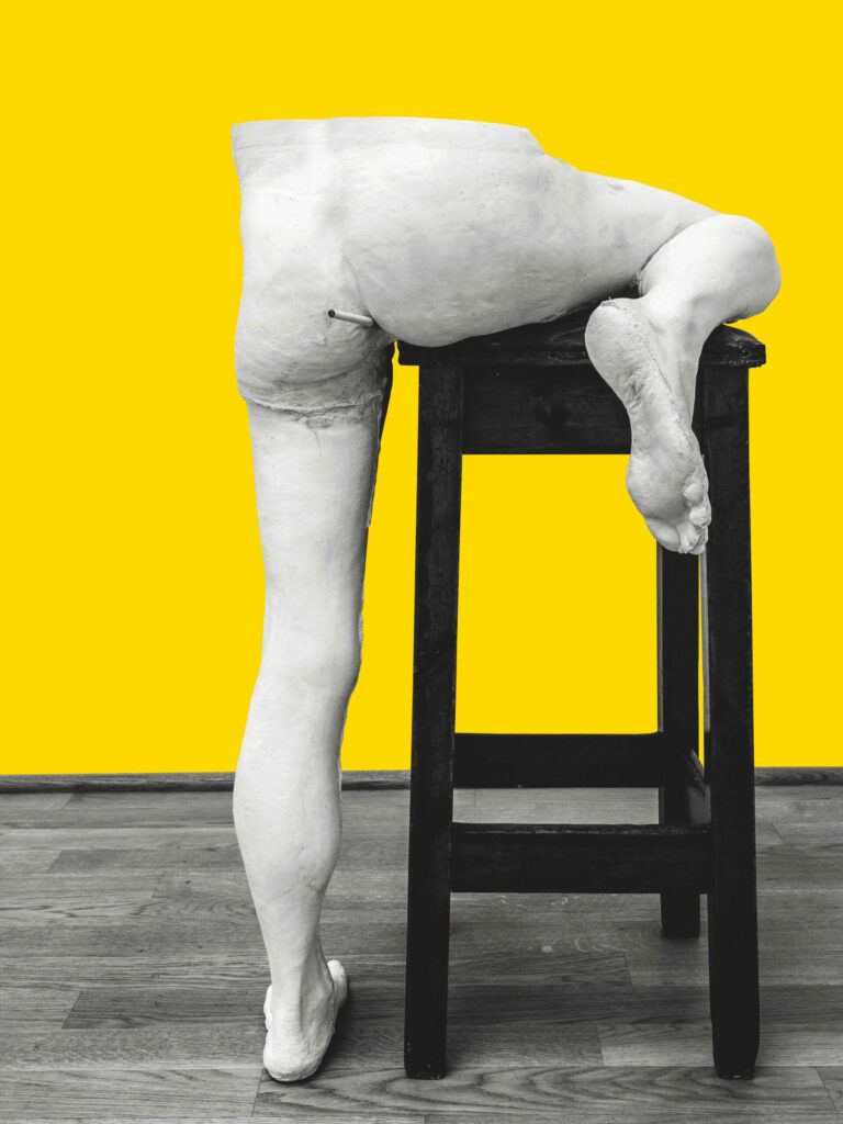 My Bum on the Bar-Stool, Julian Simmons and Sarah Lucas, Paul Stolper Gallery