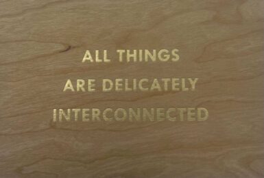 All Things Are Delicately Connected – Gold (Truism Series) by Jenny Holzer at Dovehouse Contemporary