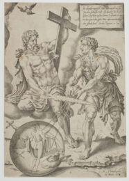 Christ delivering man from sin by Cornelis Bos at Sarah Sauvin
