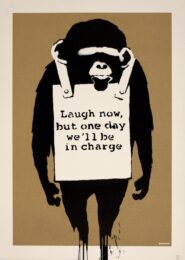 Laugh Now by Banksy at Zebra One