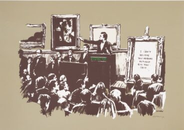 Morons Sepia by Banksy at Zebra One