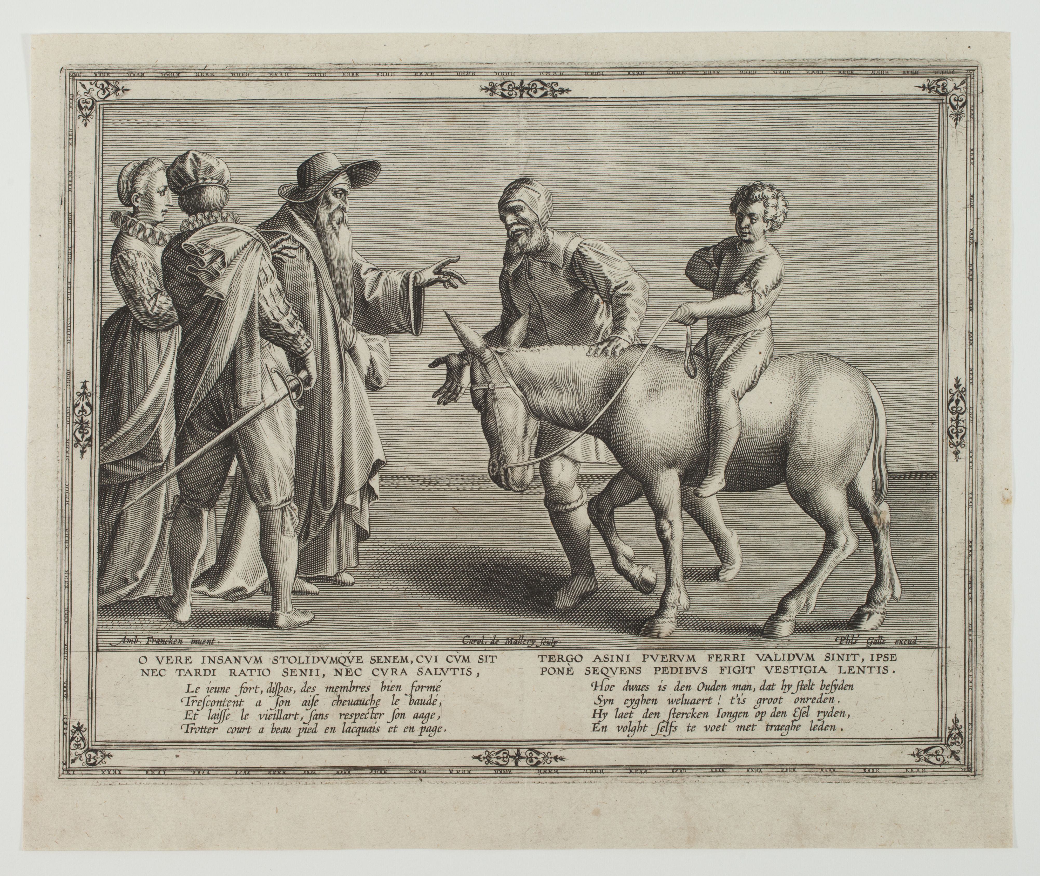 The Son on the Donkey, the Father on Foot by Karel van Mallery
