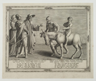 The Son on the Donkey, the Father on Foot by Karel van Mallery at Sarah Sauvin