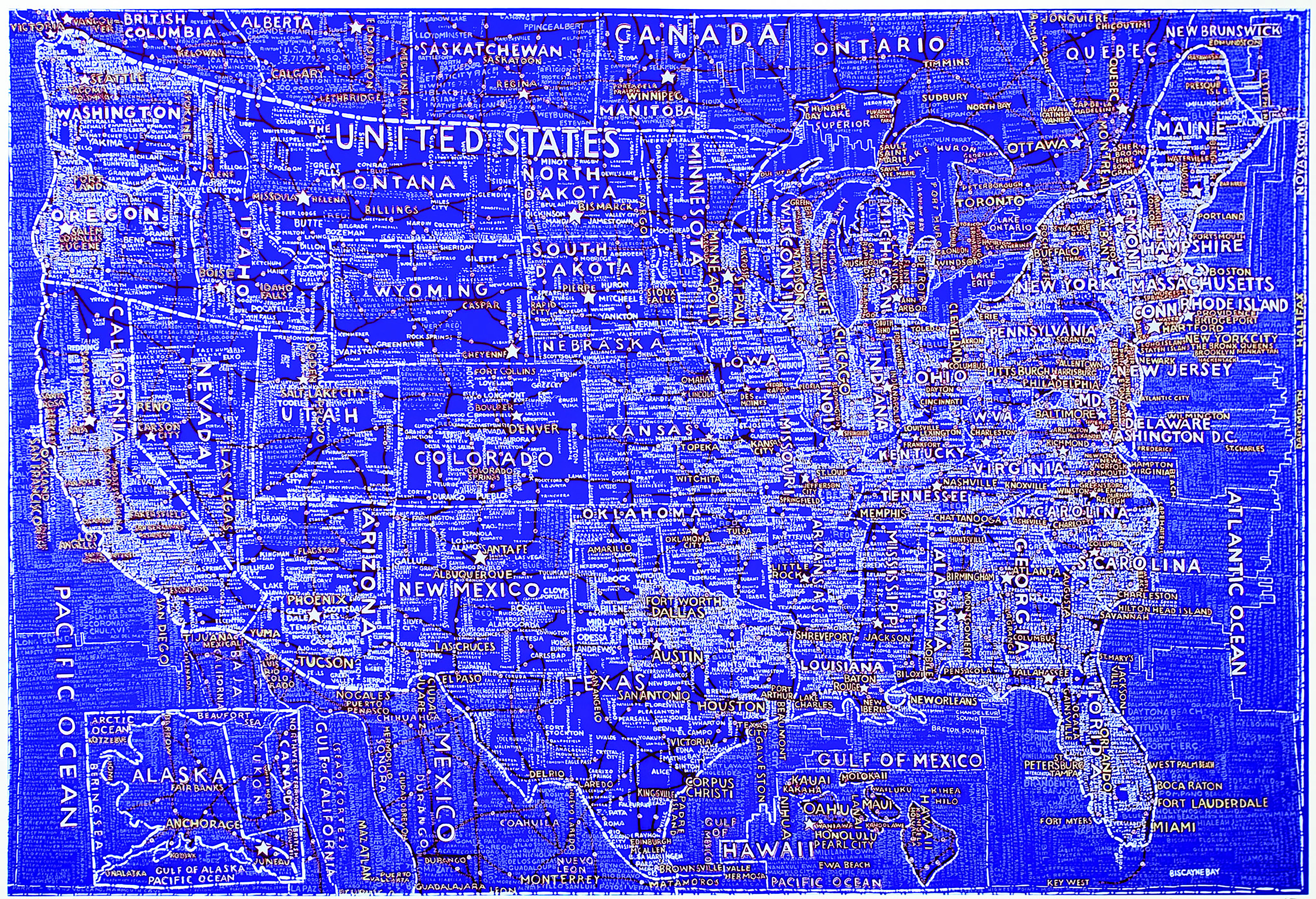 The United States (Blue) by Paula Scher