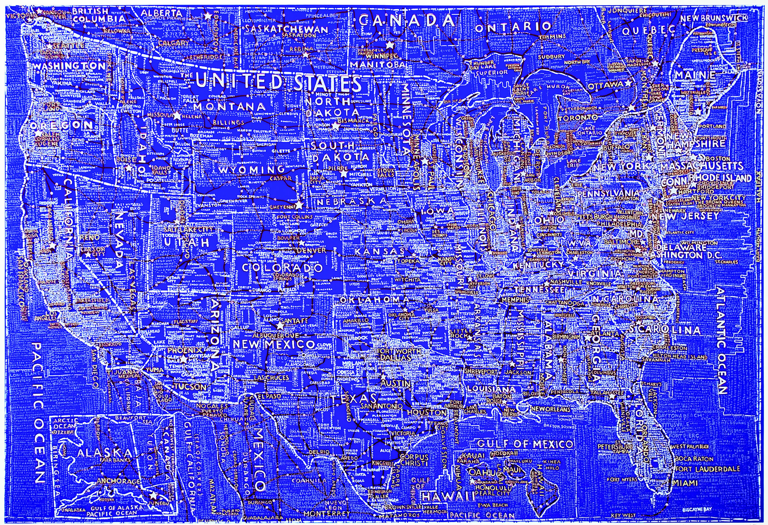 The United States (Blue) by Paula Scher