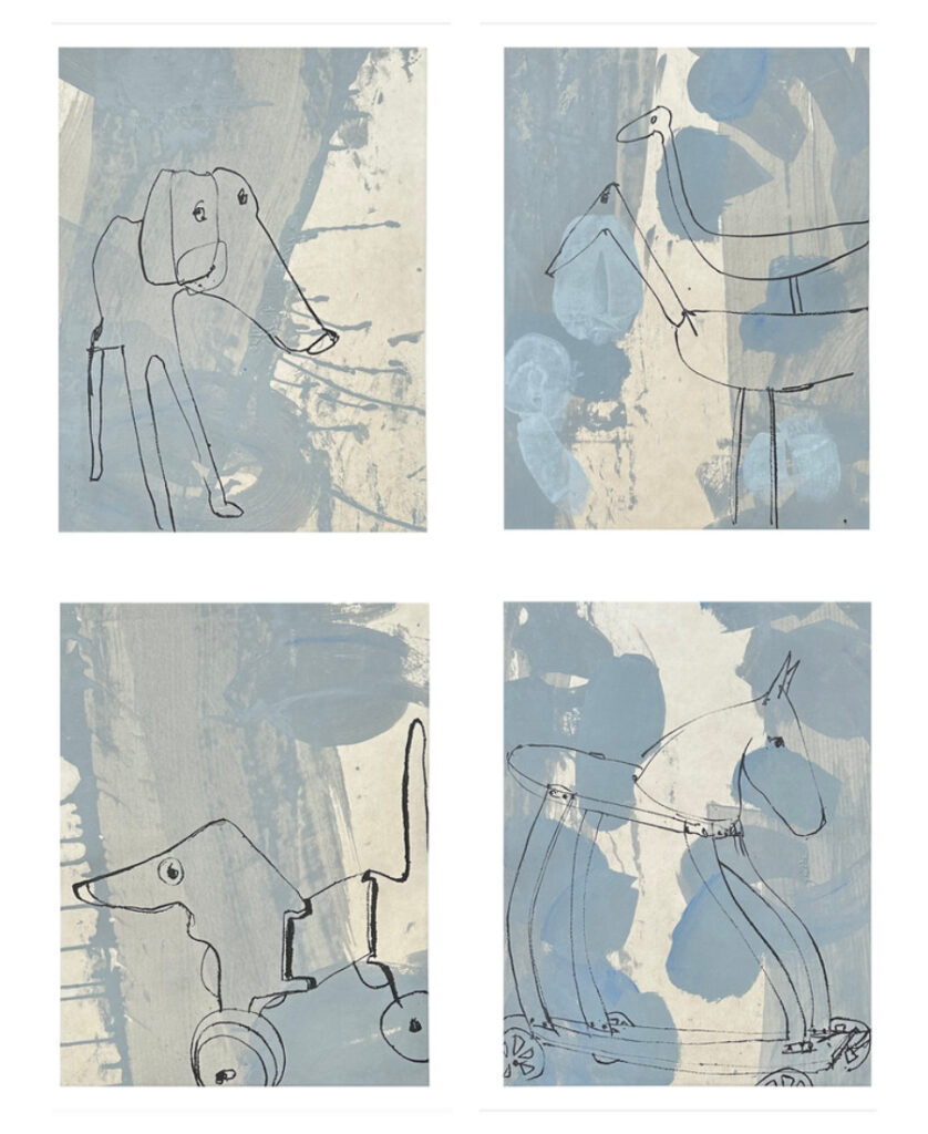Sliding down the Banister 1-4 by Anna Schuleit Haber Center Street Studio