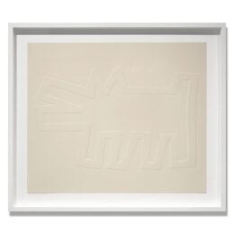 White Icons: Barking Dog by Keith Haring at Taglialatella Galleries
