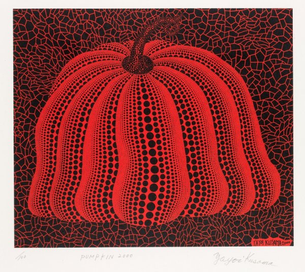 Pumpkin 2000 (red) by Yayoi Kusama Lougher Contemporary