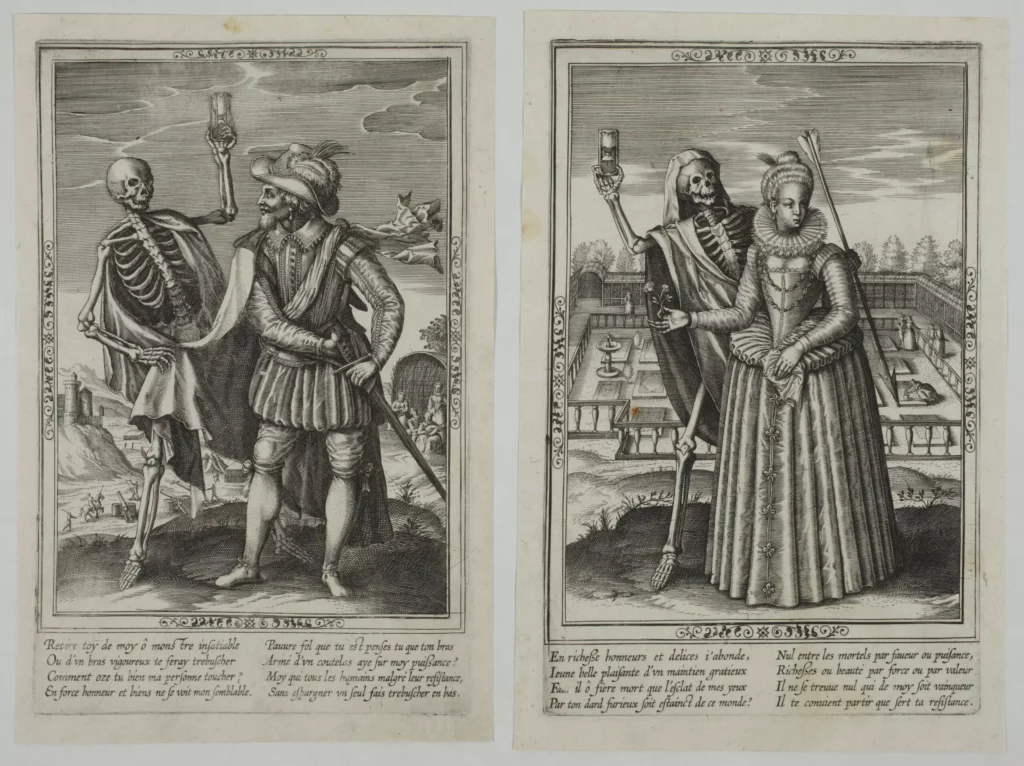 Allegory of Death – A pair of engravings, Collaert Family (attributed to), Sarah Sauvin