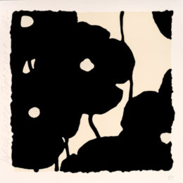 Black and White Poppies (September 7, 2022) by Donald Sultan at Maune Contemporary