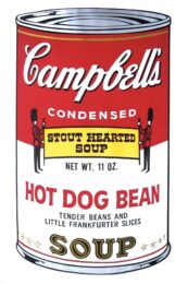 Campbell’s Soup Cans – Hot Dog Bean by Andy Warhol at Dovehouse Contemporary